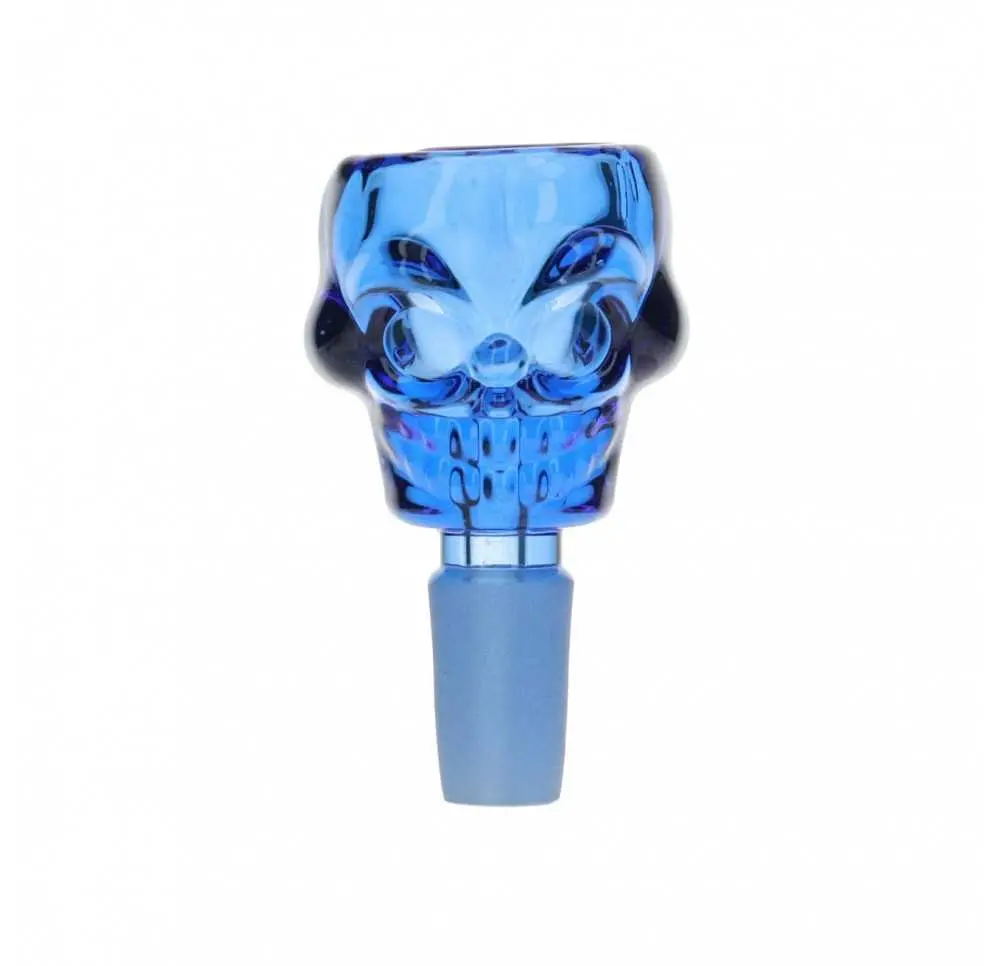 Cybuch krótki Czaszka 14,5 mm - Niebieski - Mini przelot