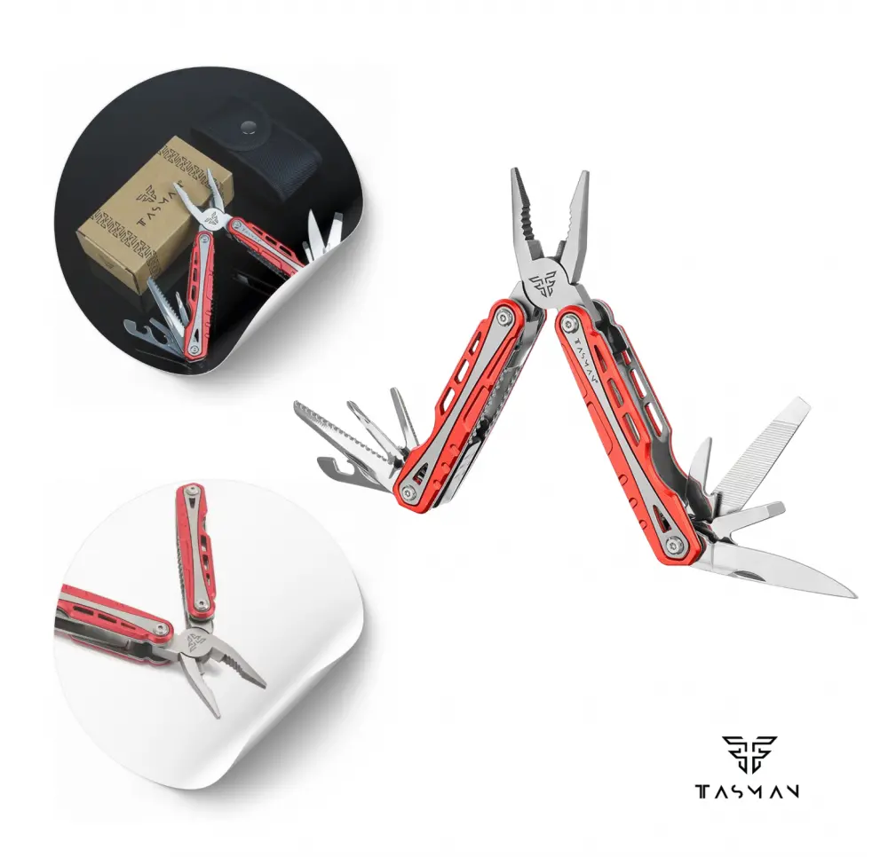 Multitool TASMAN 13 funkcji czerwony