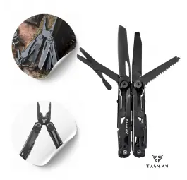 Multitool TASMAN PRO 19 funkcji ze stali nierdzewnej czarny