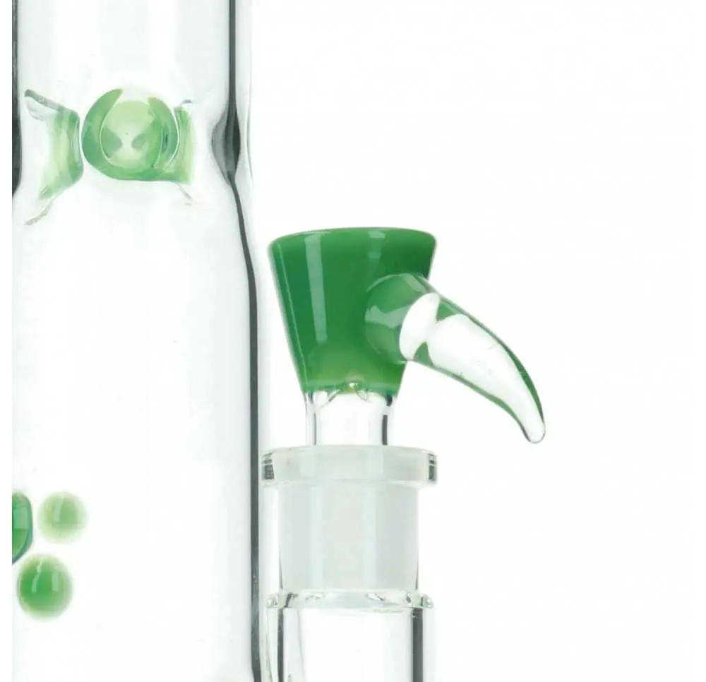 Unikatowe Bongo Podwójne Sito - Zielone v2 / 45 cm / 5 mm