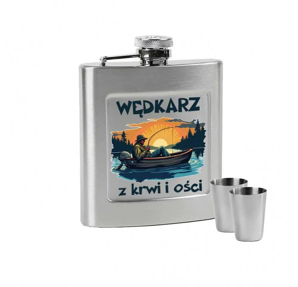 Zestaw piersiówka Dan Barmore SABADELL 180 ml z kieliszkami