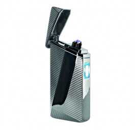 Zapalniczka plazmowa Lumina dwa łuki kolor srebrny