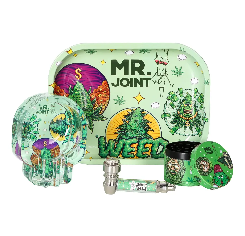 Zestaw Mr. Joint Młynek, popielniczka, lufka, tacka