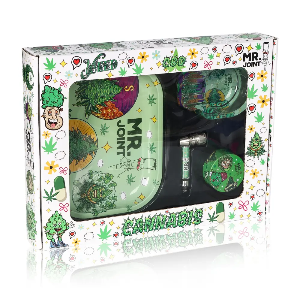 Zestaw Mr. Joint Młynek, popielniczka, lufka, tacka