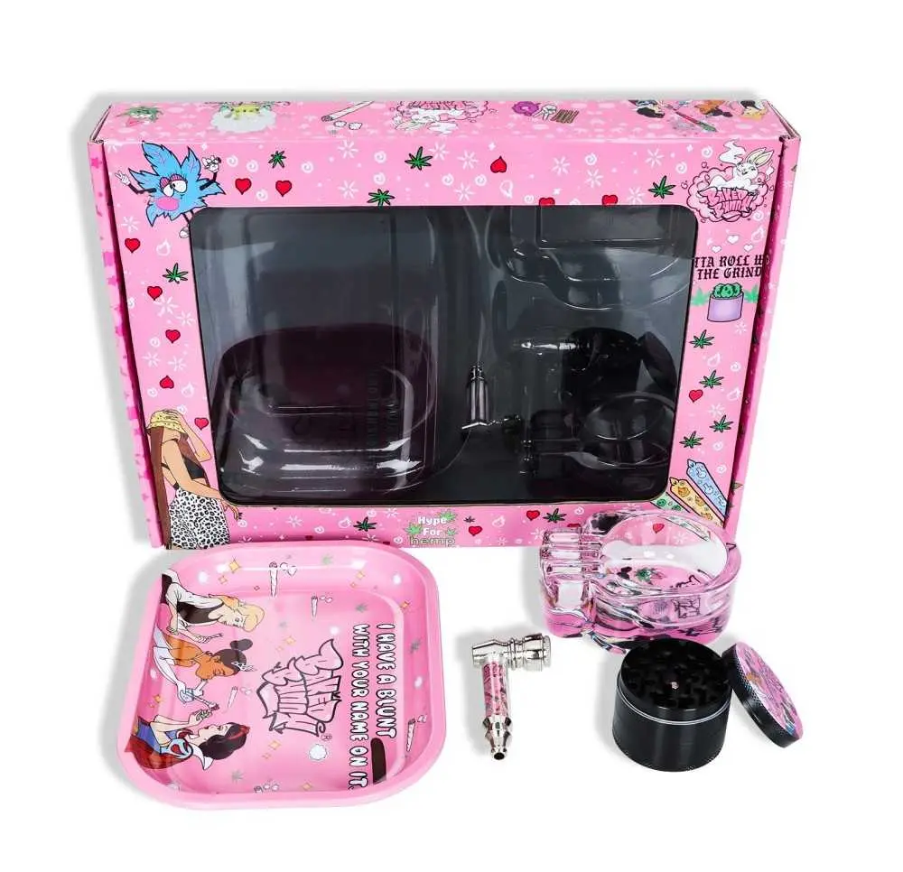 Zestaw Baked Bunny Młynek, popielniczka, lufka, tacka