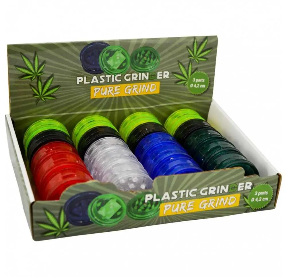 Młynek akrylowy PURE 3-część 42 mm MIX kolor