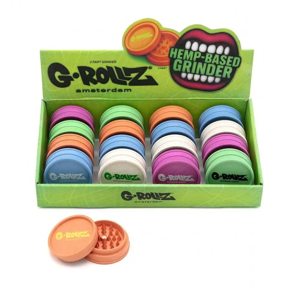 Młynek G-Rollz z eko-plastiku konopnego 2 części 60mm MIX kolor