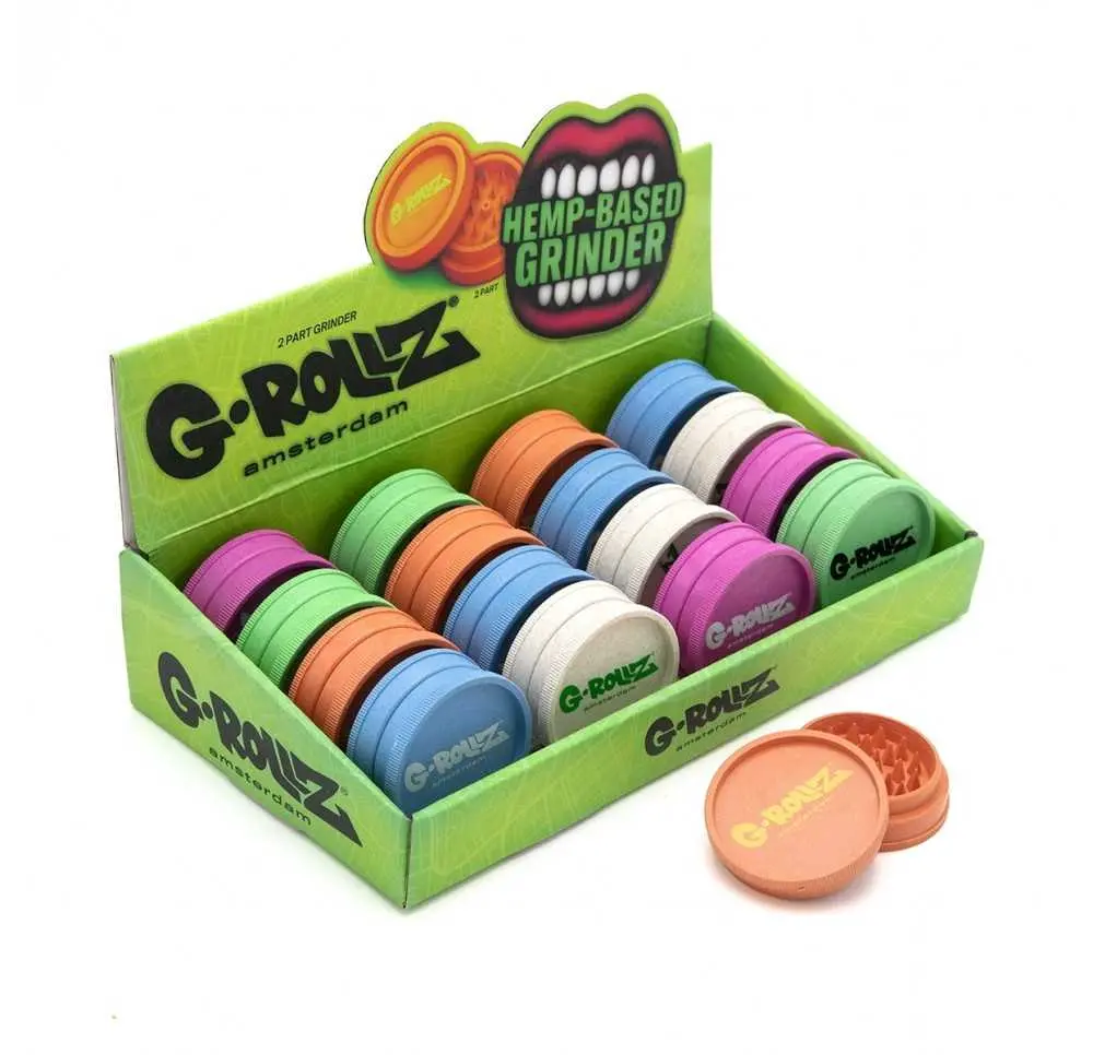 Młynek G-Rollz z eko-plastiku konopnego 2 części 60mm MIX kolor